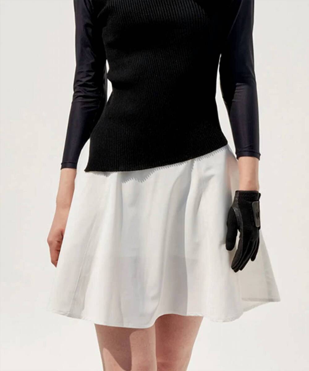 NEW ANEL golf airy skirt in white